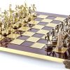 Renaissance Chess Set Brass Nickel Green Chess Board Classic Design 3