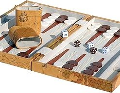 Tan Map Style Backgammon Game for Enthusiasts and Players 2
