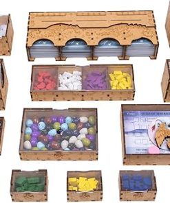 TowerRex Wyrmspan Board Game Organizer for Cards Tokens Dice Trays 2