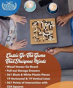 12 Inch Go Game Set with Storage Drawers Portable Wood Strategy Board Game 2