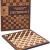 Husaria Reversible Checkers and Draughts Wooden Game Set 10×10 8×8