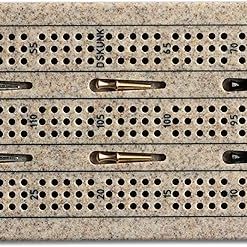 Corian 3 Player Cribbage Board with 6 Metal Pegs Premium Quality 2