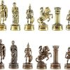Greek Mythology Chess Set in Brass and Copper Without Chess Board 3