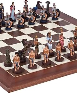 Hand Painted Roman and Egyptian Chessmen with Stuyvesant Street Board 2