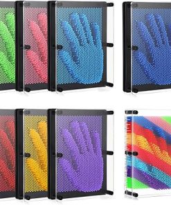 Jenaai 8 Pack 3D Pin Art Toy Colorful Large 6 x 8 Inch Gift Set