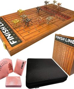 Foldable Horse Racing Game for Adults with Luxurious Metal Horses