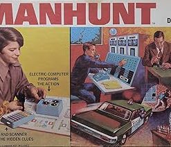 1972 Manhunt The Electric Computer Detective Game Vintage Edition