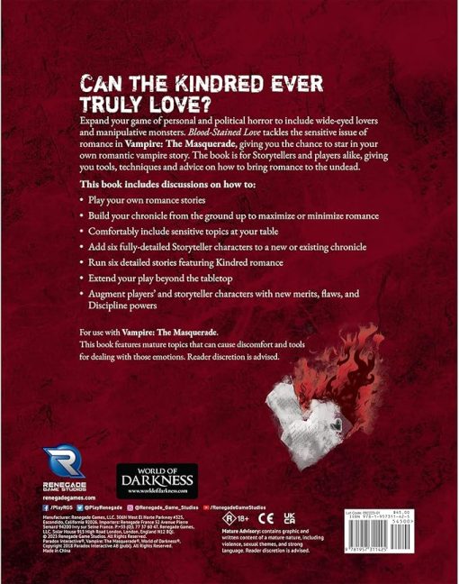 Vampire The Masquerade 5th Edition Blood-Stained Love Sourcebook - Image 2