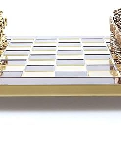 Greek Mythology Chess Set in Brass and Copper with Red Game Board 2