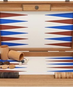 Luxury Wooden Backgammon Set 19 Inches Handcrafted in Greece