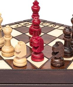 Husaria Wooden Three-Player Chess Set with Foldable Board and Storage 2
