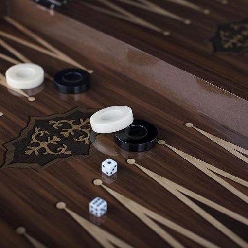 Classic Wooden Backgammon Set for Adults and Kids - Fun Family Game - Image 2