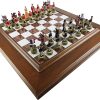 Hand Painted Napoleon and Duke of Wellington Chess Set with Luxury Board 4
