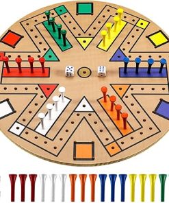 Kathfly Fast Track Board Game for 3-6 Players with 24 Pieces and 2 Dice