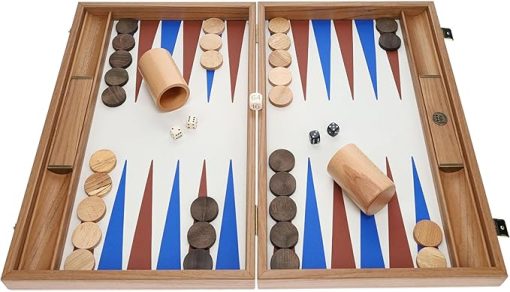 Luxury Wooden Backgammon Set 19 Inches Handcrafted in Greece - Image 2