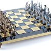 Medieval Knight Chess Men Set Gold Silver Plated Busts No Board 4
