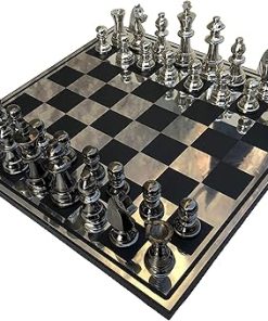 The Chess Empire Staunton Aluminum Chess Set with 14 Inch Board 2