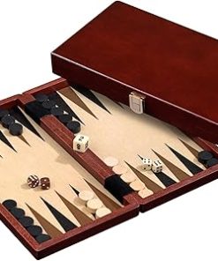 Backgammon Naxos Small Size Classic Board Game for Fun Play