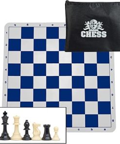 Ultimate Compact Chess Set with Blue Silicone Board for Tournaments