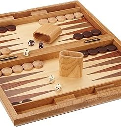 Big Backgammon ‘Milos’ with Magnetic Lock, 2 Players, Ages 6-12