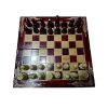 Handcrafted Red Hazel Wood Chess Piece Set with Beech Wood Box