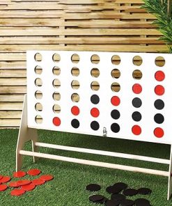 Giant Connect 4 Game Set Jumbo Outdoor Backyard Fun for All Ages 2