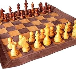 StonKraft 19×19 Inch Genuine Leather Roll-up Tournament Chess Board 2