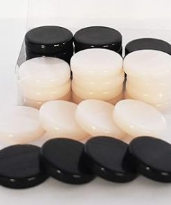 Black and Ivory Acrylic Backgammon Set for 2 Players Ages 6 Plus
