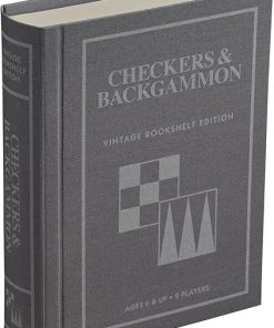 WS Game Company Checkers and Backgammon Vintage Bookshelf Set