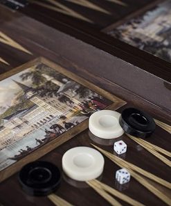 Turkish Backgammon Set Elite Vinyl Design with Unscratchable Features 2