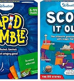 Skillmatics Rapid Rumble Scout It Out 50 States Bundle for Kids and Teens