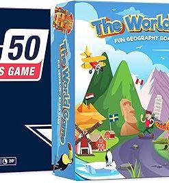 World Game and 50 States Game Bundle Fun Geography Board Games