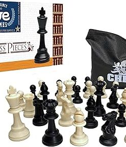 WE Games Tournament Triple Weighted Chessmen and Red Silicone Board 2