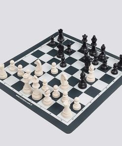 LaModaHome Star School Chess Set with Foldable Board and Portable Bag