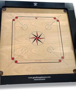 Taj Deluxe 12mm Carrom Board with Coins Striker and Powder Included