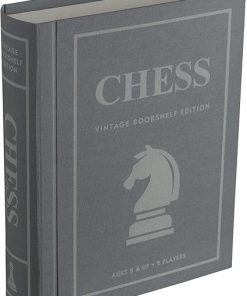WS Game Company Vintage Chess Set for Bookshelf Display