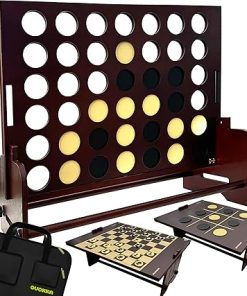 Giant Brown Four in a Row Connect Outdoor Game for Family Fun