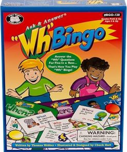 Super Duper Publications | Ask & Answer® Wh Bingo Board Game | Comprehension, Verbal, and Communication Skills | Who, What, Where, When, and Why Questions | Educational Resource for Children