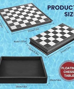 Reversible 3 in 1 Chess Board Set Portable Travel Tic Tac Toe Games 2