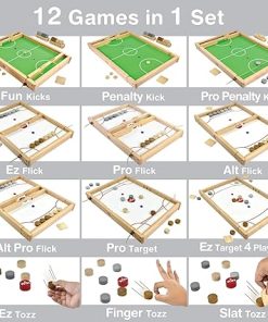 Big Flick and Kick Wooden Multi Tabletop Indoor Games for Kids Family 2
