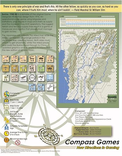 Burma 1942-45 Board Game by Compass Games for Adults Age 18 and Up 2 Burma 1942-45 Board Game by Compass Games for Adults Age 18 and Up - Image 2