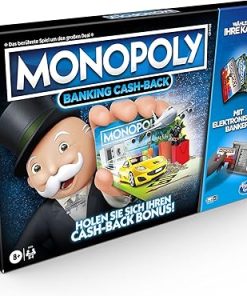 Monopoly Banking Back Board Game with Electronic Card Reader for Ages 8+