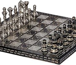 Premium 14×14 Inch Brass Chess Set for Adults and Kids Handmade Game 2
