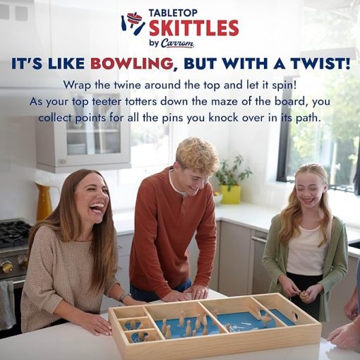 Carrom Skittles Game – Large Wooden Board Game for Family Fun Nights - Image 2