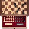 XL Full-Size 10 Inch Magnetic Chess Set Folding Travel Game Black Grey 3