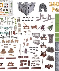 Dungeons and Dragons Castle Set with 240 Pieces and Double-Sided Map