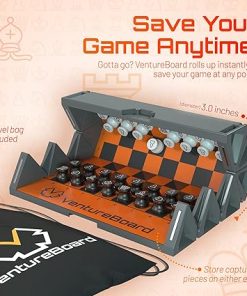 Magnetic 6 Inch Folding Chess Set with Extra Queens Portable Travel Game 2