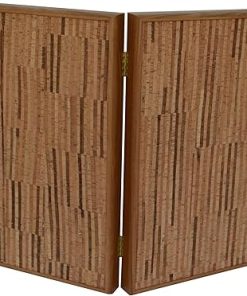 Natural Cork Backgammon Set for Wine Lovers with Olive Wood Chips