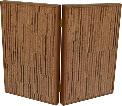 Natural Cork Backgammon Set for Wine Lovers with Olive Wood Chips Natural Cork Backgammon Set for Wine Lovers with Olive Wood Chips