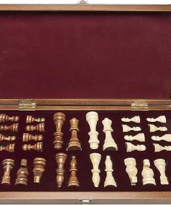 Muba Tournament Mosaic Wooden Chess Set 3.5 Inch King Brown 2